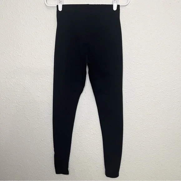 Gymshark Stretchy Waistband Logo Leggings Black White Gym Workout Yoga Small - Picture 3 of 8